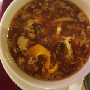 Hot and sour soup.