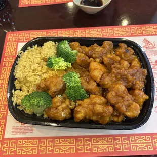 General Tsos Chicken and Fried Rice
