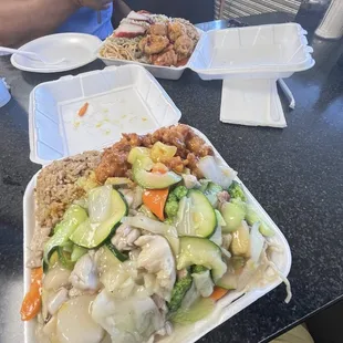 08/15/24- Combination No. 6 Chicken Chop Suey Chow Mein Pork Fried Rice Sweet-n-Sour Pineapple Chicken $10.98