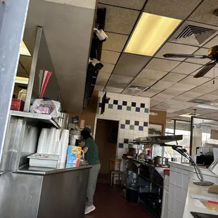 Inside the drive theu