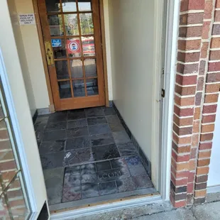 Entering into front door