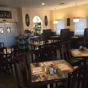 Many tables for large gathering.