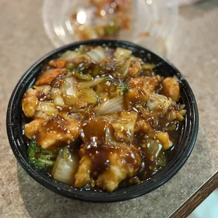 Hunan Chicken, we got it spicy