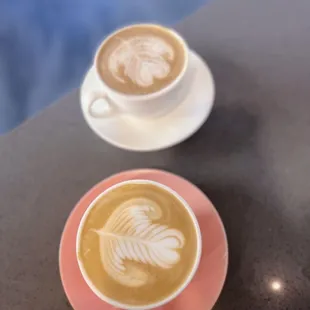 Mocha and vanilla latte