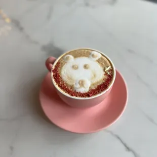 Raspberry latte