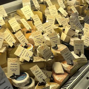 a variety of cheeses