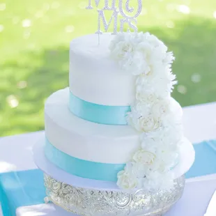 Beautiful wedding and grooms cake by Chantel.  Both were delicious and we received several compliments! All credit and thanks to Chantel.