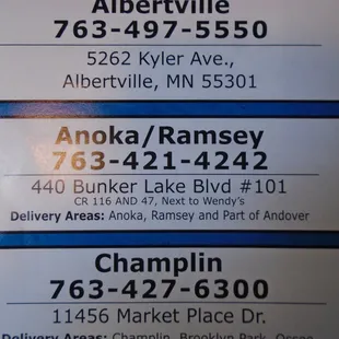 The location closest to me - Anoka/Ramsey.
