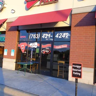 Outside of the shop, view looking southeast.