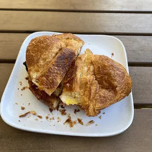 Break fast Egg &amp; Cheese on a Croissant (no cheese)