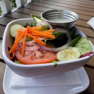 Small Garden Salad with ranch