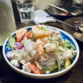 Yum Woon Sen / Glass noodles salad.