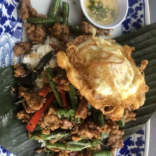 Pad Gra Pow Chili Holy Basil with Seafood Medley