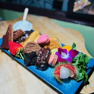 Assorted Treats and Fresh Tropical Fruits