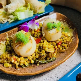 Hokkaido Scallops with Curry Couscous