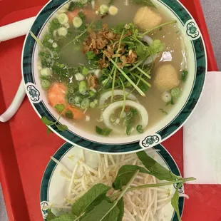 Seafood noodle soup