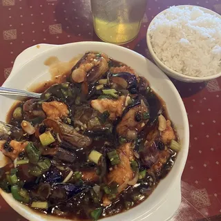 / Shrimp Pasted Eggplants in Black Bean Sauce