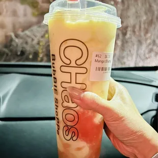 Chaos Mango Shatter ~ loved the fresh grapefruit bits in this drink 10/10 :)