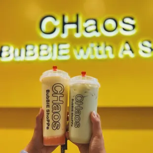 Chaos Mango Shatter &amp; Uji Green Milk Tea