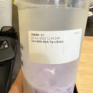 Taro Milk with Taro Boba