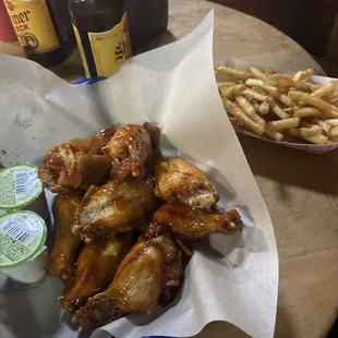 Bourbon Molasses Wings &amp; Fries