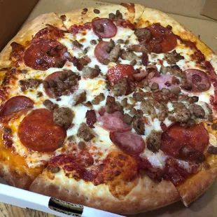 Meatlover Pizza.... Fresh from the oven! Small