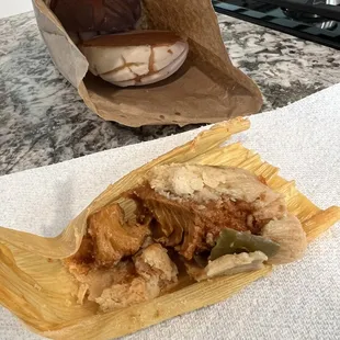 Tamales de rajas con queso  Do not buy tamales from here they are selling trash! No compren tamales aqi estan vendiendo basura!