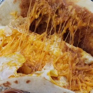 Bean egg cheese taquito