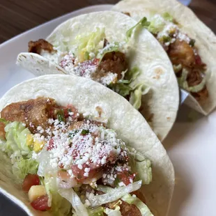Fish tacos - very little fish.