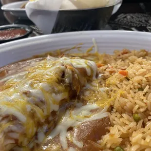 Pork tamale, Mexican rice