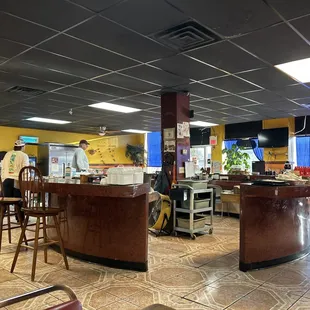 the interior of a restaurant