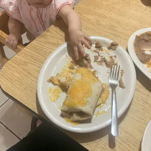 Bean and cheese burrito