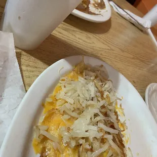 Bacon and cheese omelette
