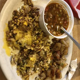 Machacado plate w/yellow cheese