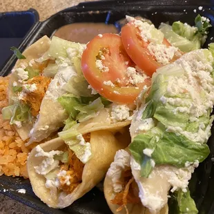 Chicken Flautas plate. Satisfying! :)