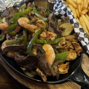 Chicken, Steak &amp; Shrimp Fajitas