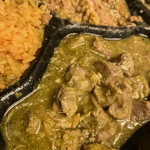 Chile Verde plate! Mmm.. mmmm.. Nice spicy flavor the way it should be!