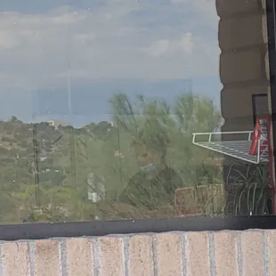 Well the lady isn't wearing her face mask as she was working with the food. I left.