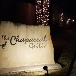 the sign for chaparral grill
