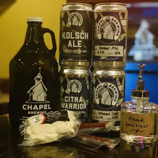 Now open for take-out only - growlers, crowlers, locally made snacks