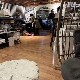 a view of the interior of a cafe