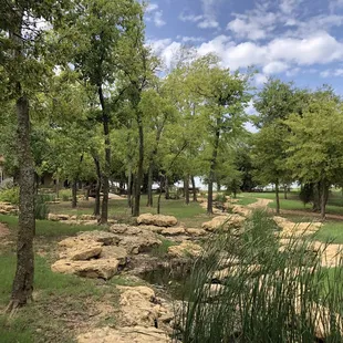 Babbling brook runs through the venue