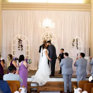 The chapel boasts a beutiful ceremony space.