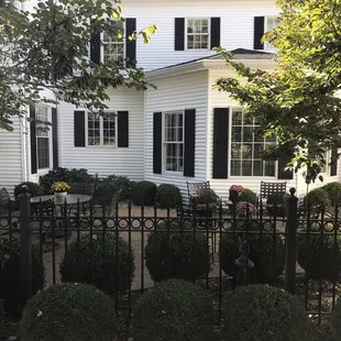 The boxwood garden terrace.