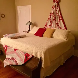 Comfort in a spacious room with king size bed and private bath.