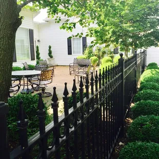 Boxwood garden terrace