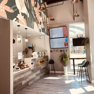 Looking at the counter