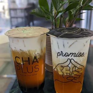 Jasmine Tea Milk Cap with Boba
