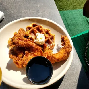 Chicken and Waffles-Yummy