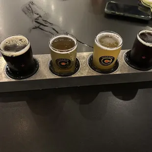 four different types of beers